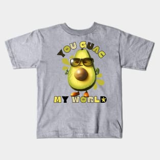 "Guac Your World: The Cool Avocado Design" Kids T-Shirt